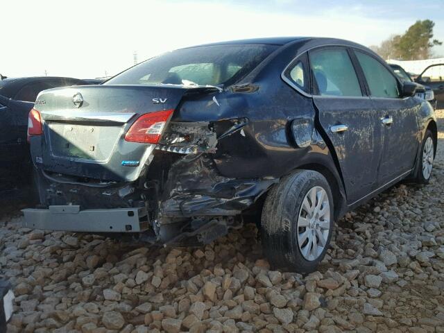 3N1AB7AP0DL682800 - 2013 NISSAN SENTRA S BLUE photo 4