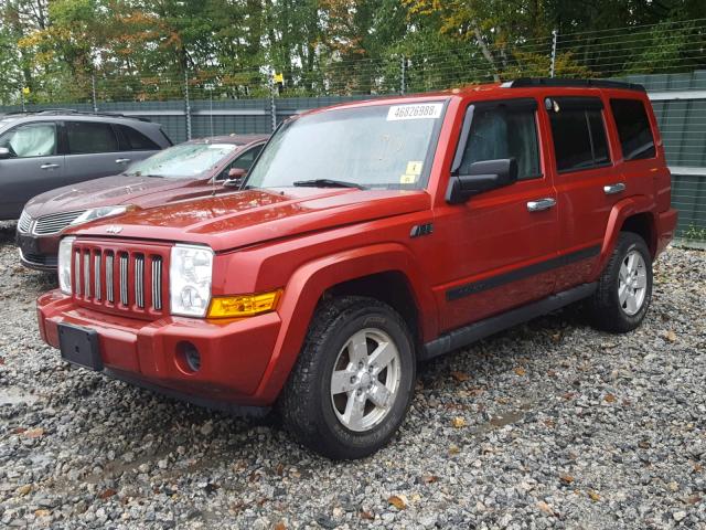 1J8HG48K86C221759 - 2006 JEEP COMMANDER RED photo 2