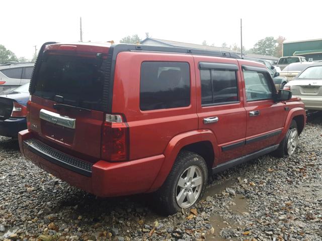 1J8HG48K86C221759 - 2006 JEEP COMMANDER RED photo 4