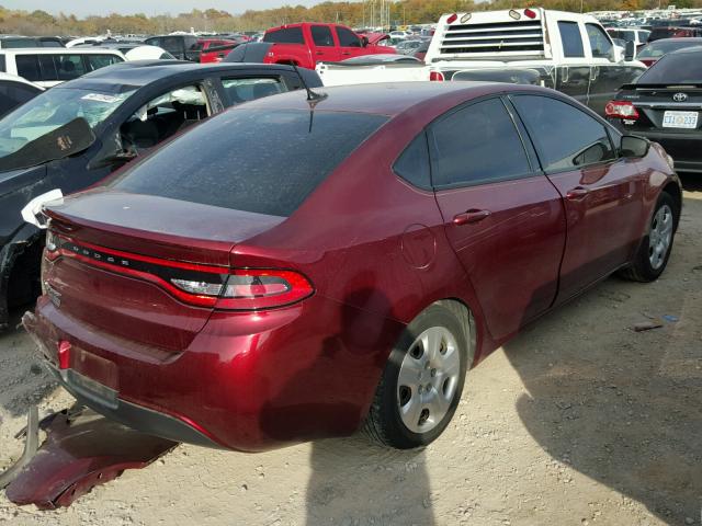 1C3CDFAA9FD369103 - 2015 DODGE DART SE MAROON photo 4