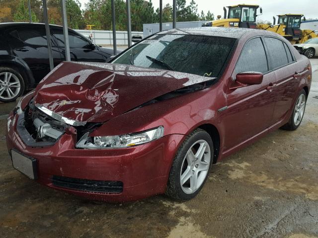 19UUA66205A009147 - 2005 ACURA TL BURGUNDY photo 2