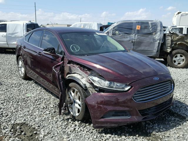 3FA6P0HR1DR283478 - 2013 FORD FUSION SE MAROON photo 1