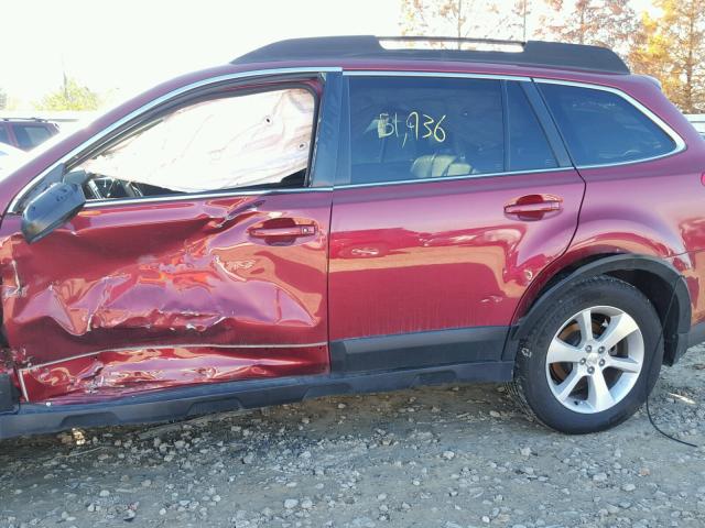 4S4BRCKC7D3320522 - 2013 SUBARU OUTBACK 2. MAROON photo 10