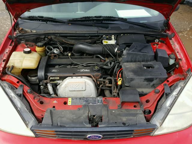3FAFP31331R191453 - 2001 FORD FOCUS ZX3 RED photo 7