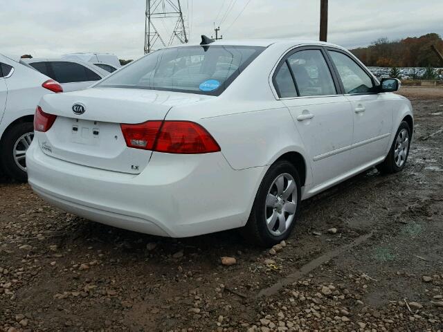 KNAGE228395345874 - 2009 KIA OPTIMA LX WHITE photo 4