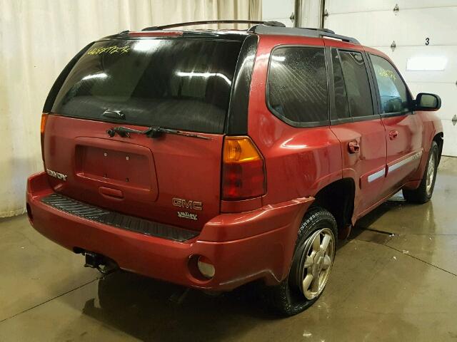 1GKDT13S322315169 - 2002 GMC ENVOY RED photo 4