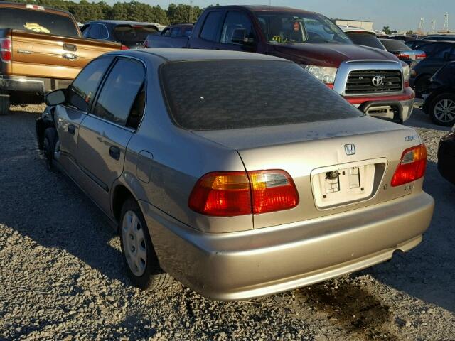 1HGEJ6679YL021256 - 2000 HONDA CIVIC LX BEIGE photo 3