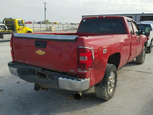 1GC5K1C84BZ220618 - 2011 CHEVROLET SILVERADO RED photo 4