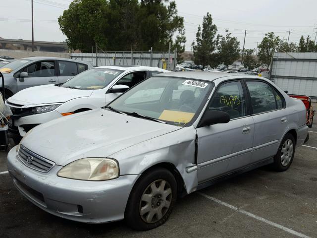 2HGEJ6613YH570377 - 2000 HONDA CIVIC BASE SILVER photo 2