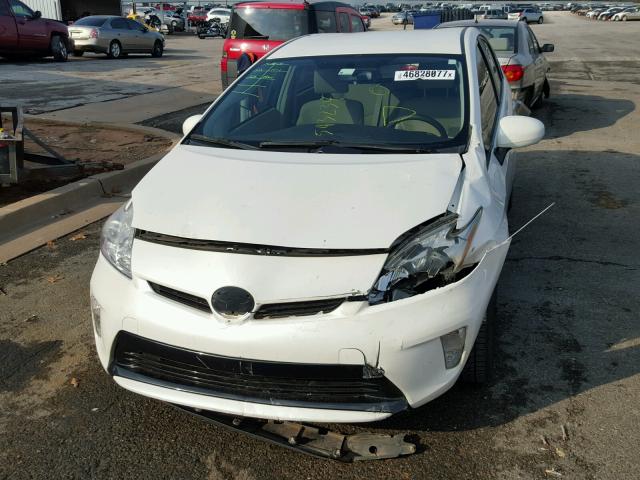 JTDKN3DU7D5543234 - 2013 TOYOTA PRIUS WHITE photo 9