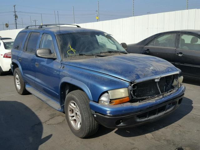 1D4HR48N93F522579 - 2003 DODGE DURANGO SL BLUE photo 1