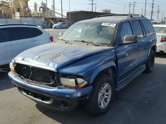 1D4HR48N93F522579 - 2003 DODGE DURANGO SL BLUE photo 2