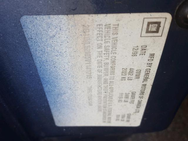 2G1WL52M5V1141715 - 1997 CHEVROLET LUMINA BAS ლურჯი ფოტო 10