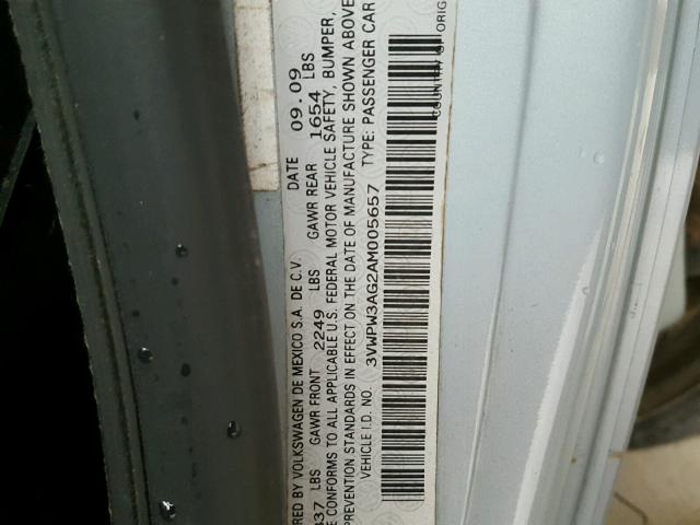 3VWPW3AG2AM005657 - 2010 VOLKSWAGEN NEW BEETLE 蓝色 照片 10