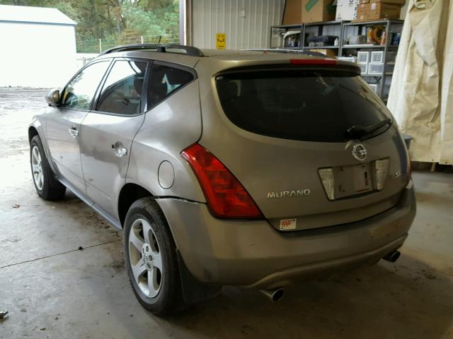 JN8AZ08W74W314710 - 2004 NISSAN MURANO GOLD photo 3