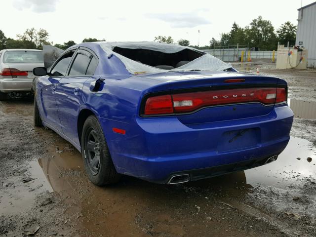 2C3CDXAT6CH247451 - 2012 DODGE CHARGER PO BLUE photo 3