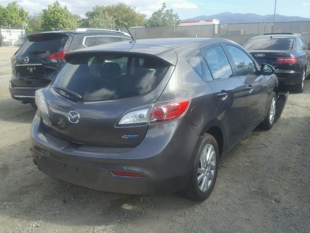 JM1BL1L76D1737623 - 2013 MAZDA 3 I GRAY photo 4