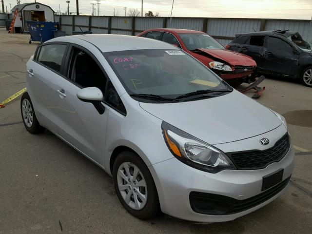 KNADM4A34E6338685 - 2014 KIA RIO LX SILVER photo 1