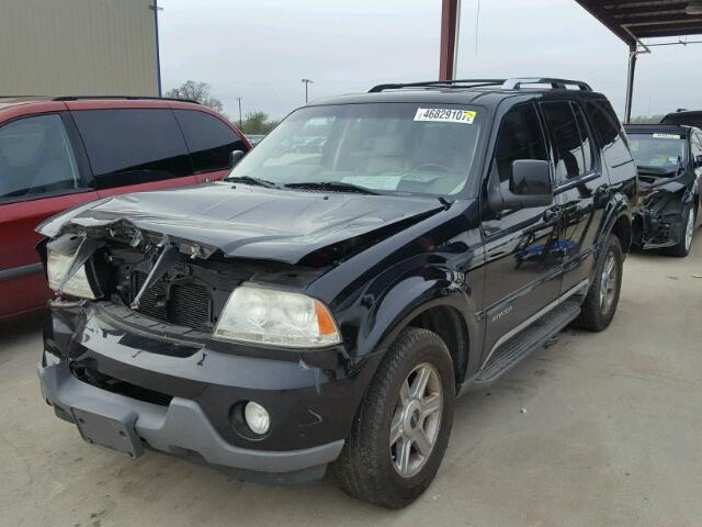 5LMEU88HX4ZJ11930 - 2004 LINCOLN AVIATOR BLACK photo 2