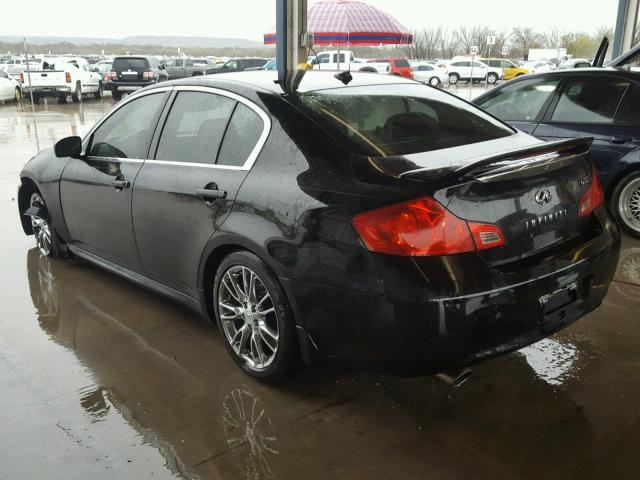 JNKBV61E57M721097 - 2007 INFINITI G35 BLACK photo 3