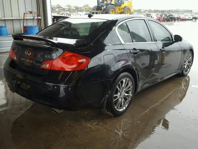 JNKBV61E57M721097 - 2007 INFINITI G35 BLACK photo 4