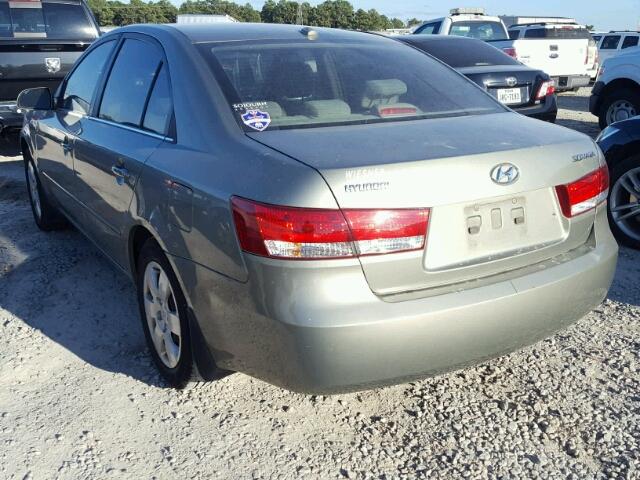 5NPET46C48H366614 - 2008 HYUNDAI SONATA GLS SILVER photo 3