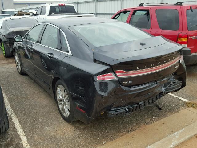 3LN6L2G99ER831226 - 2014 LINCOLN MKZ BLACK photo 3