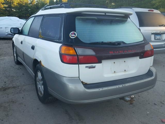 4S3BH675117675399 - 2001 SUBARU LEGACY OUT WHITE photo 3