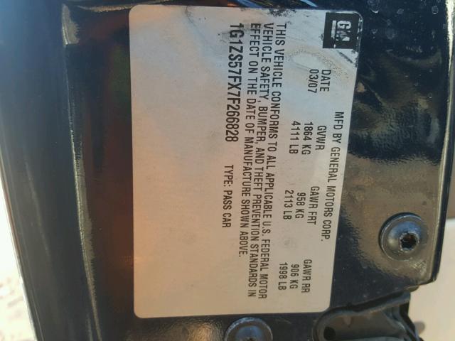 1G1ZS57FX7F266828 - 2007 CHEVROLET MALIBU LS BLUE photo 10