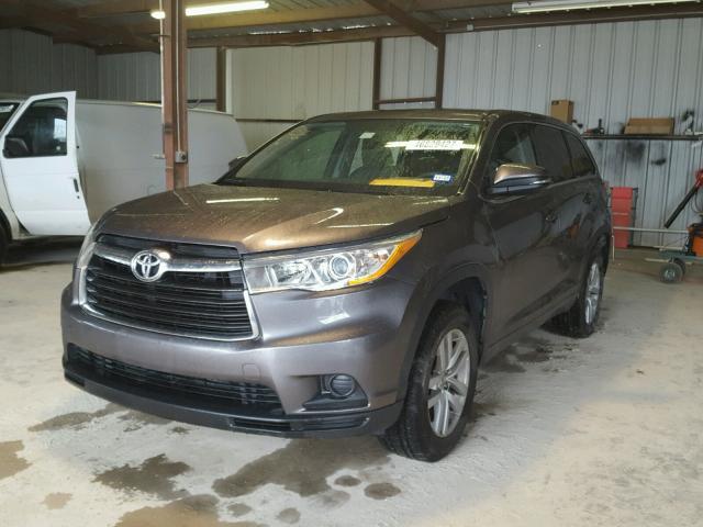 5TDZKRFH2ES030172 - 2014 TOYOTA HIGHLANDER BLACK photo 2