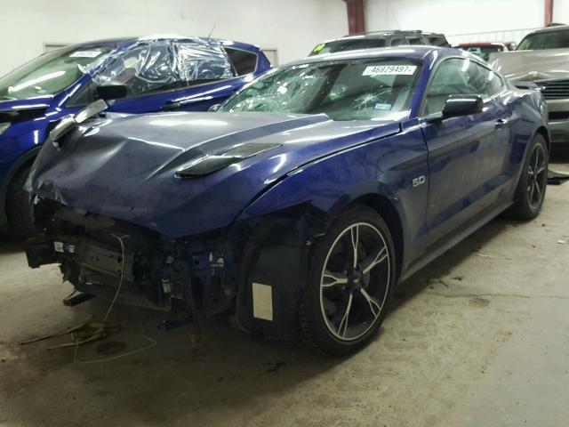 1FA6P8CF0G5278940 - 2016 FORD MUSTANG GT BLUE photo 2