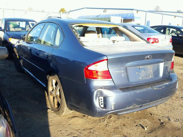 4S3BL616787225590 - 2008 SUBARU LEGACY 2.5 BLUE photo 3