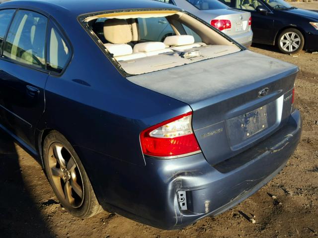 4S3BL616787225590 - 2008 SUBARU LEGACY 2.5 BLUE photo 9