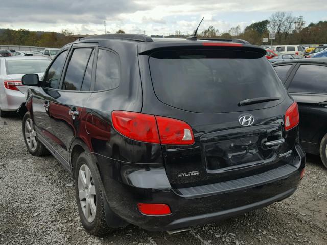 5NMSH13E78H142999 - 2008 HYUNDAI SANTA FE S BLACK photo 3