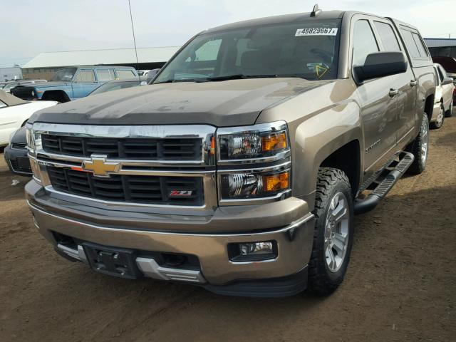 3GCUKREC4FG162690 - 2015 CHEVROLET SILVERADO BROWN photo 2