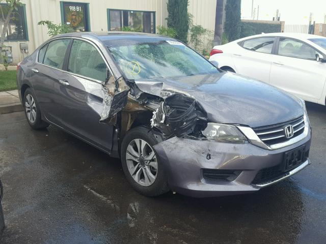 1HGCR2F30EA138074 - 2014 HONDA ACCORD LX GRAY photo 1