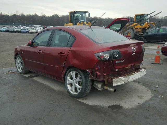 JM1BK32G081153921 - 2008 MAZDA 3 I BURGUNDY photo 3