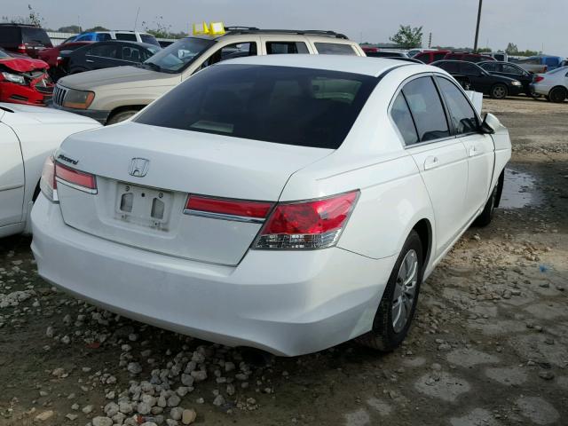 1HGCP2F38CA228687 - 2012 HONDA ACCORD LX WHITE photo 4