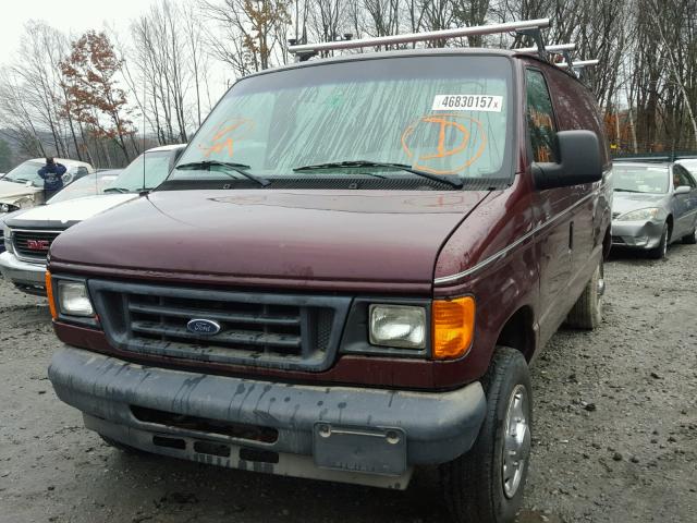 1FTNE24L46HA95373 - 2006 FORD ECONOLINE MAROON photo 2