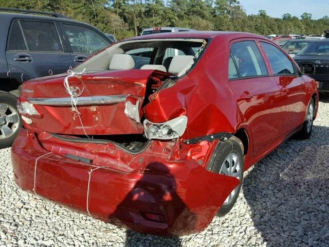 5YFBU4EE7DP218103 - 2013 TOYOTA COROLLA BA RED photo 4