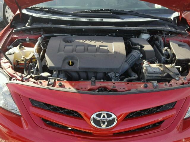 5YFBU4EE7DP218103 - 2013 TOYOTA COROLLA BA RED photo 7