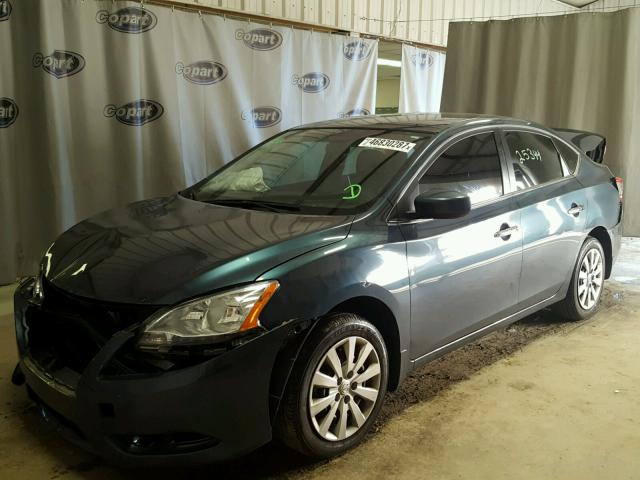 3N1AB7AP1FY269550 - 2015 NISSAN SENTRA S TURQUOISE photo 2