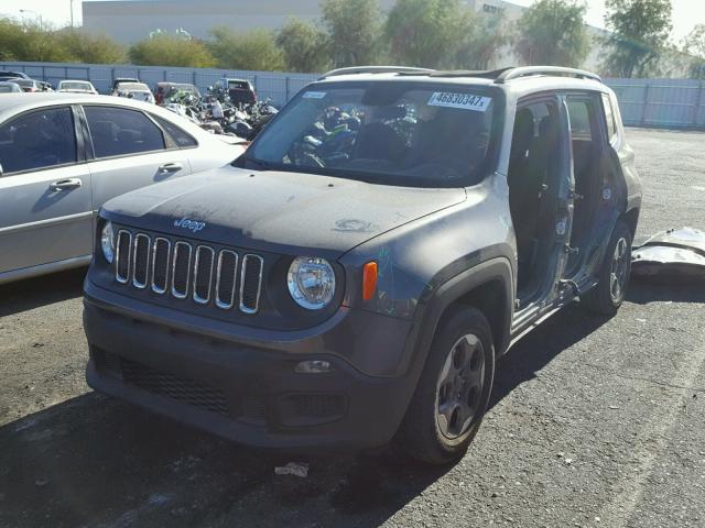 ZACCJAAB8HPE44684 - 2017 JEEP RENEGADE S BLACK photo 2