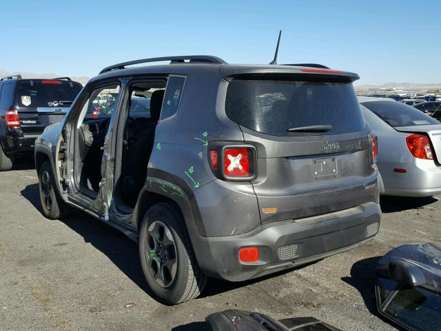 ZACCJAAB8HPE44684 - 2017 JEEP RENEGADE S BLACK photo 3