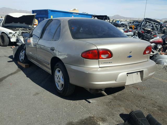 1G1JC524627406960 - 2002 CHEVROLET CAVALIER B BEIGE photo 3