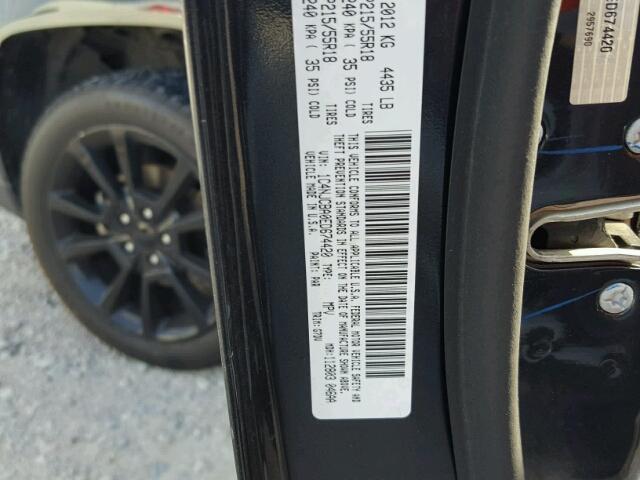 1C4NJCBA0ED674420 - 2014 JEEP COMPASS SP CHARCOAL photo 10