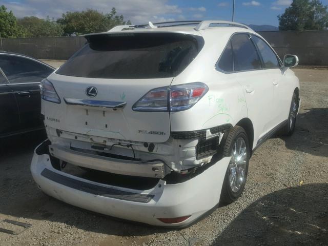 JTJZB1BA4A2003001 - 2010 LEXUS RX 450 WHITE photo 4