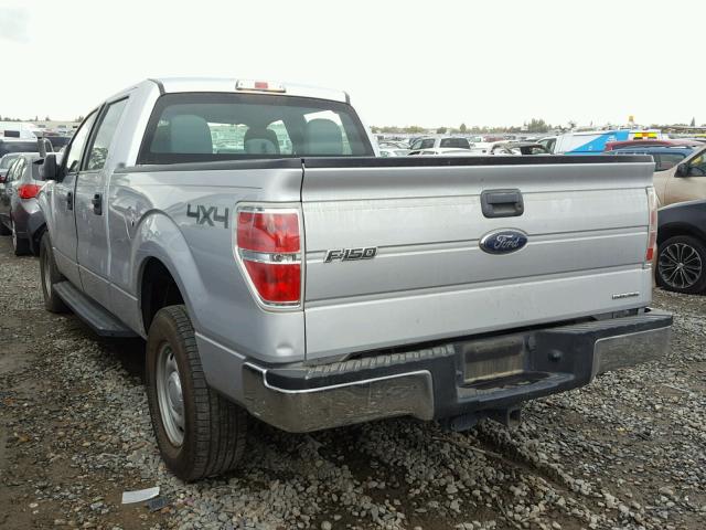 1FTFW1EF9EKE56893 - 2014 FORD F150 SUPER SILVER photo 3