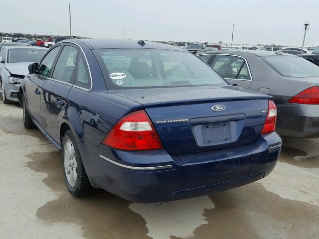 1FAHP24187G161846 - 2007 FORD FIVE HUNDR BLUE photo 3