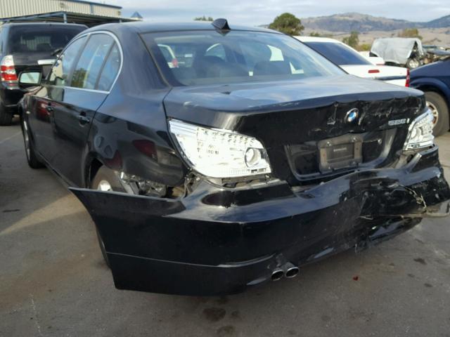 WBANU53578CT19577 - 2008 BMW 528 I BLACK photo 3